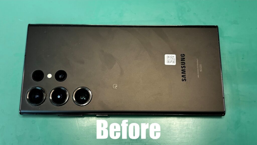 Galaxy S23 Ultra ガラスコーティング前の背面