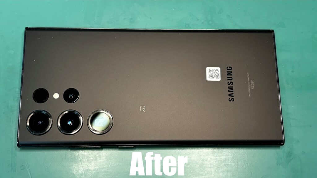 Galaxy S23 Ultra ガラスコーティング後の背面