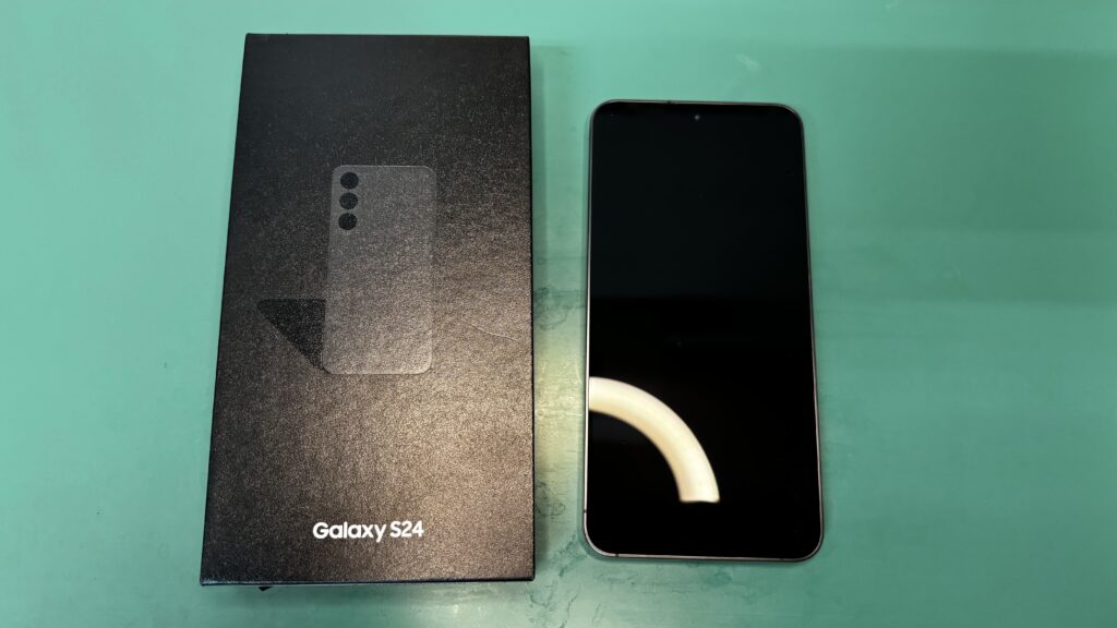Galaxy S24 ガラスコーティング前の画面