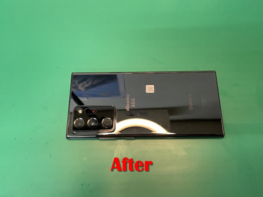 Galaxy Note20 Ultra ガラスコーティング施工後 背面
