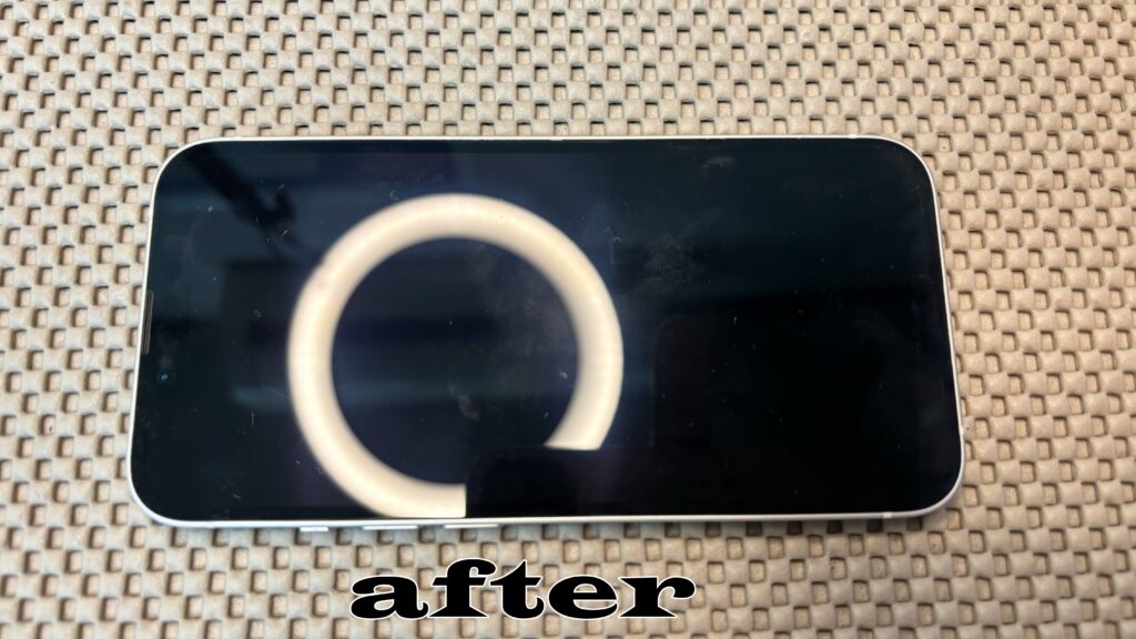 iPhone 13 ガラスコーティング後 画面