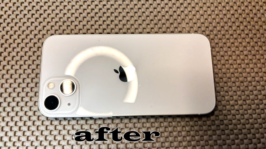iPhone 13 ガラスコーティング後 背面