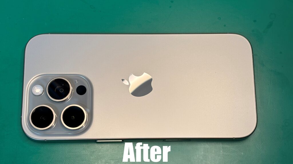 iPhone 16 Pro ガラスコーティング後の仕上がり