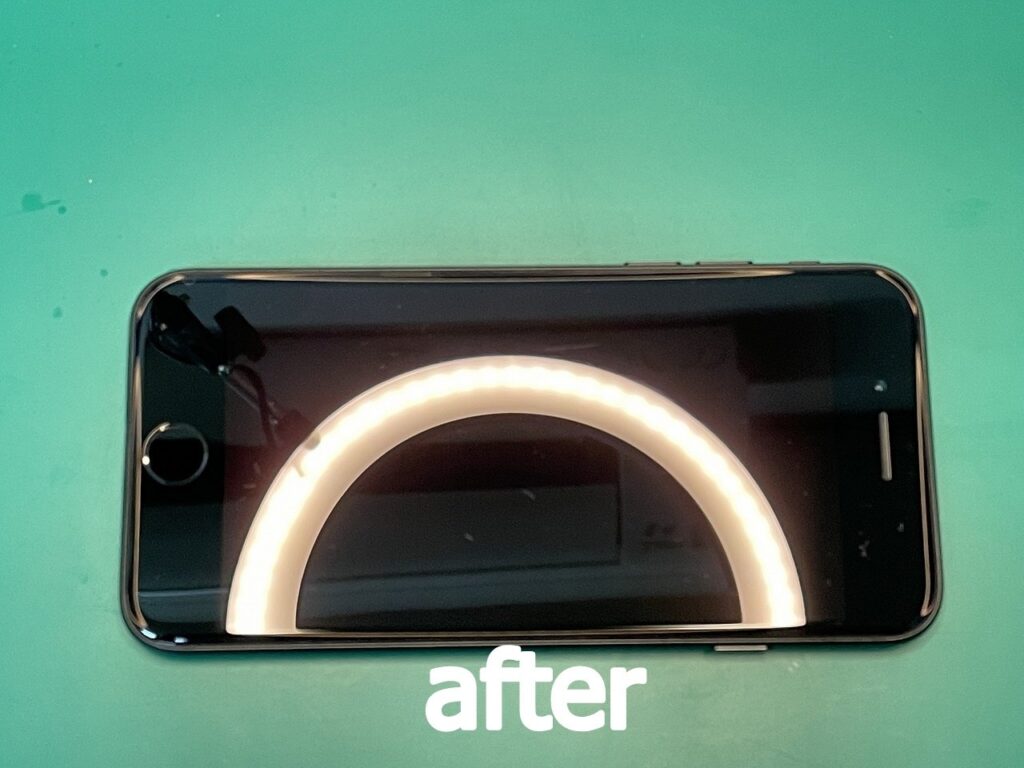 iPhone 7 ガラスコーティング施工後 画面
