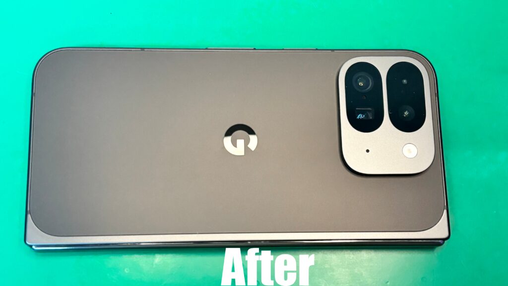 Google Pixel Fold ガラスコーティング後 閉じた状態