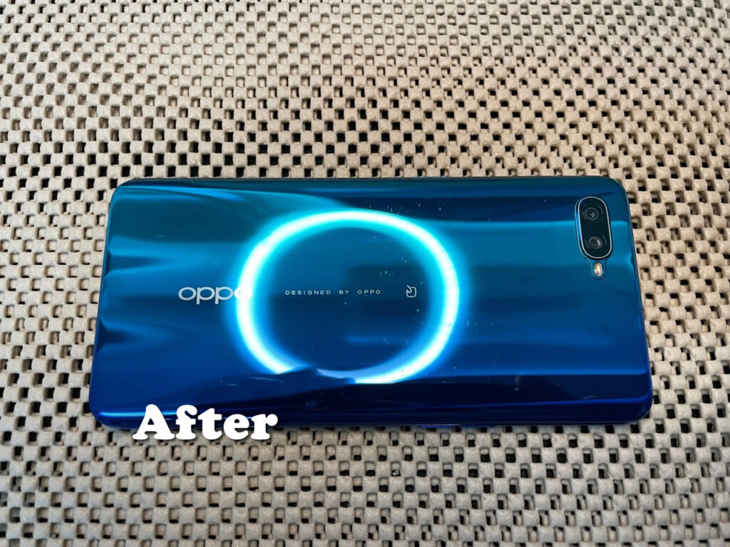 OPPO ガラスコーティング施工後 背面