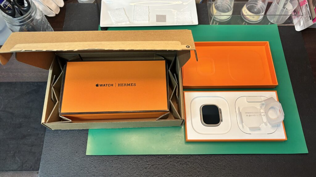 Apple Watch Ultra 2 Hermèsのガラスコーティング施工例