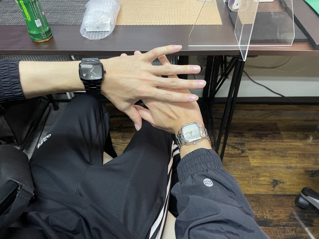NIXON The Playerガラスコーティング施工後のお客様の確認画像