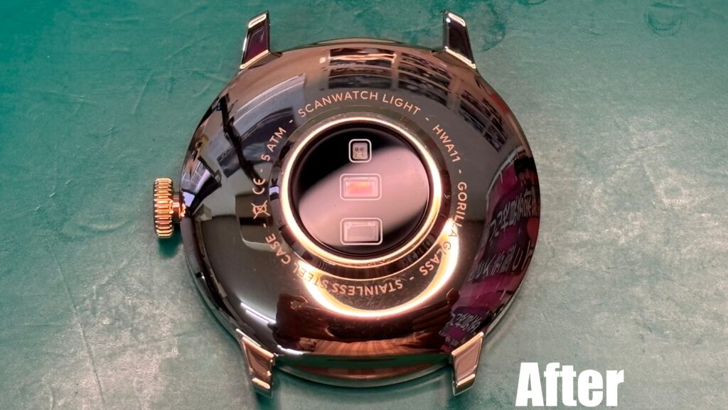 ScanWatch Lightのガラスコーティング施工例