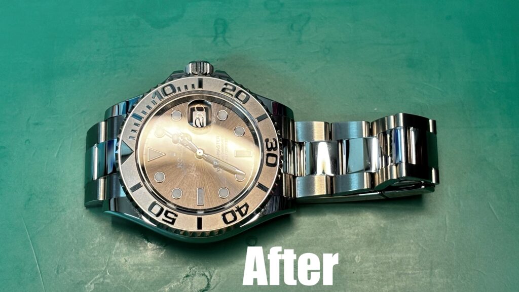 ROLEX ヨットマスターのガラスコーティング施工例