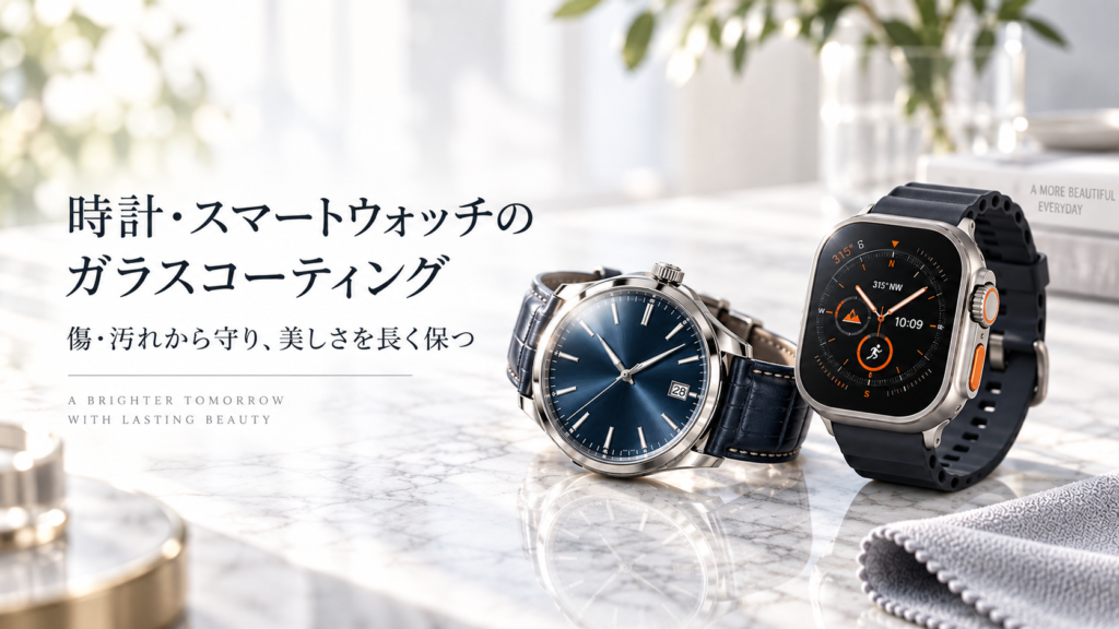 時計・スマートウォッチのガラスコーティング